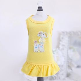 Baby Safari Dog Dress (Color: yellow, size: XXS)
