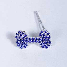 Crystral Bone Barrette (Color: Blue)